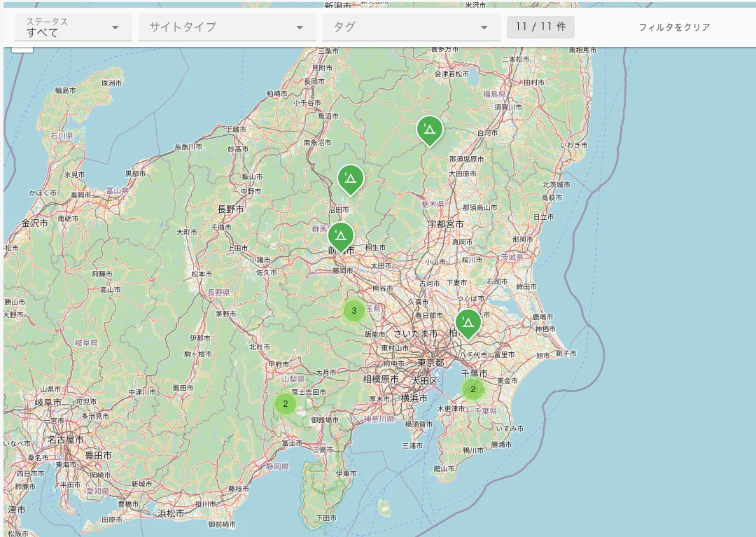Myきゃんぱ マップ機能 - 訪れたキャンプ場をマーカーで表示